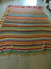 Coperta fatta a mano della nonna plaid, letto, crochet ,uncinetto, lana vintage