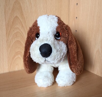 RUSS BERRIE HUSH PUPPIES - Hound / Dog Brown Cream Plush soft toy VGC | eBay