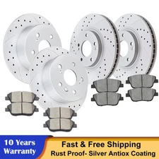 Front & Rear Disc Rotors Brake Pads Kit Fit 2011-2015 Hyundai Sonata Kia Optima
