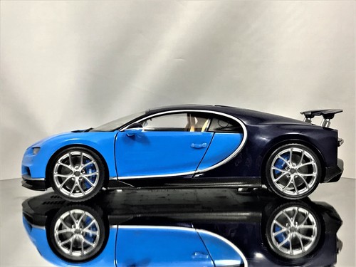 GT Autos Welly GTA Bugatti Chiron 2016 azul hiperdeportivo modelo coche 1:18 - Imagen 2 de 12