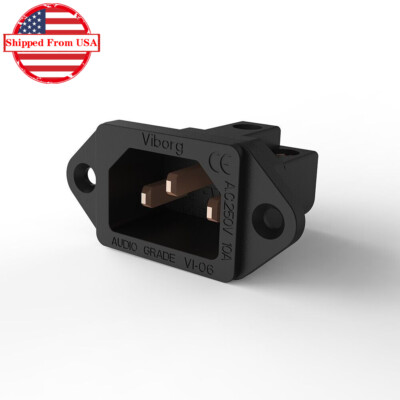 Viborg VI06BC Pure Red Copper IEC C13 / C15 Inlet HiFi Device Power Socket Panel
