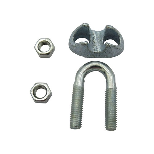 8MM Wire Rope Bulldog Grips x10 (Cable Clamp Galvanised Commercial DIN741) - Picture 5 of 6