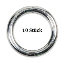 10 x Rundringe Stahlringe Ø20 25 35 40 50 60mm Metallring Metallringe O-Ring Öse