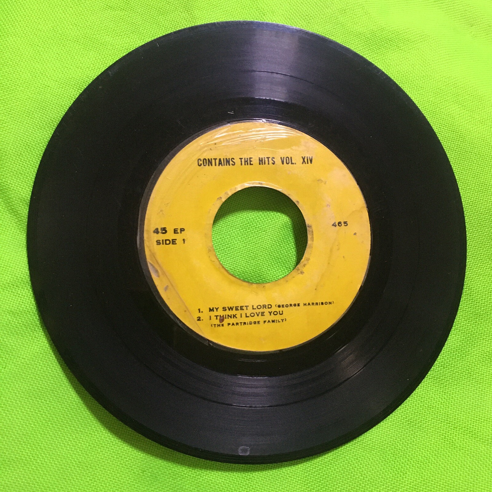 EP vinyl records rare original VG+ 45RPM 465 Contains The Hits Vol XIV