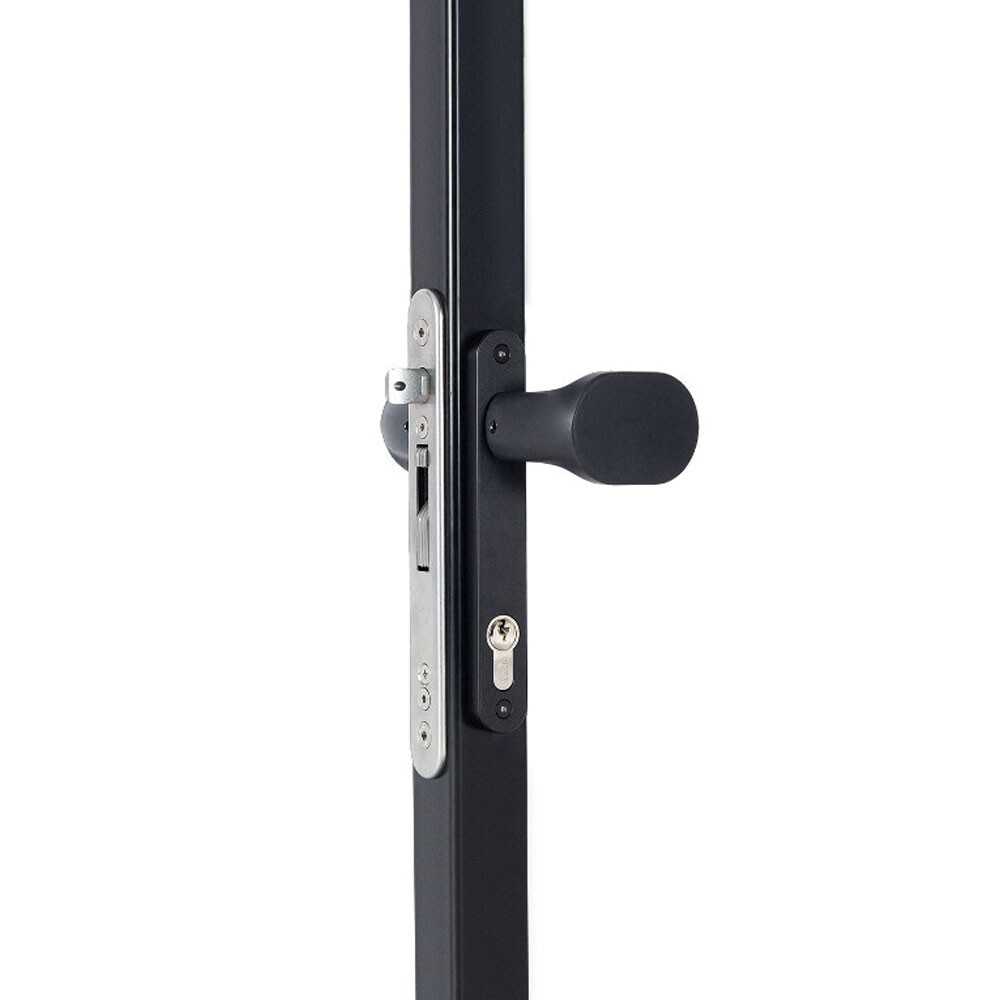 Locinox Gate Handle Set Fixed And/Or Rotating Blk (3006PAD-9005)
