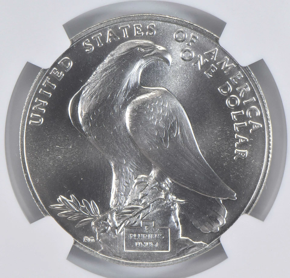 1984 P Olympic LA Commemorative Silver Dollar NGC MS70 - Image 4 of 4