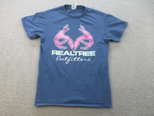 Realtree Shirt Women's Small Pink Camo Blue Delta Pro Weight Short Sleeve