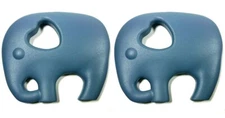 Lil' Jumbl BPA Free Baby Teething Elephant Toy TR001 Gray LOT OF 2