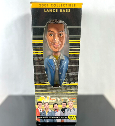 2001 Sammlerstück NSYNC LANCE BASS Bobblehead Puppe Best Buy exklusive offene Box - Bild 10 von 13