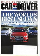 Car And Driver July 2012 In Search Of The World's Best Sedan