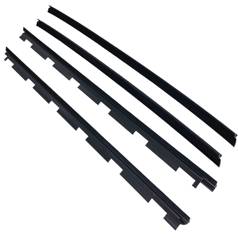 For Chevy Truck Inner & Outer Window Sweep Felt Seal Weatherstrip 4 Pc Kit Set