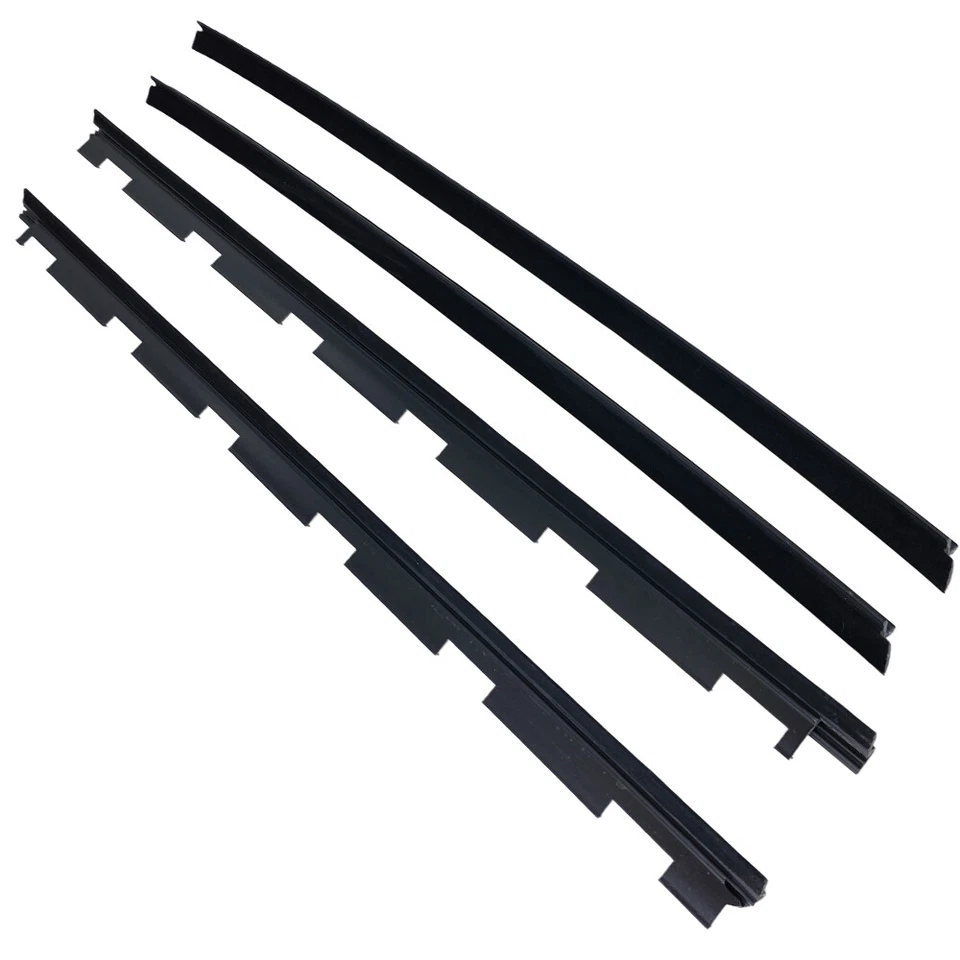 For Chevy Truck Inner & Outer Window Sweep Felt Seal Weatherstrip 4 Pc Kit Set - Image 4 of 4