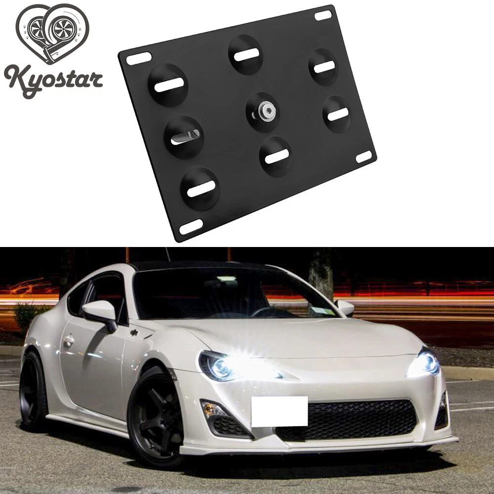 Bumper Tow Hook License Plate Mounting Bracket Holder For Toyota GT86 Subaru BRZ