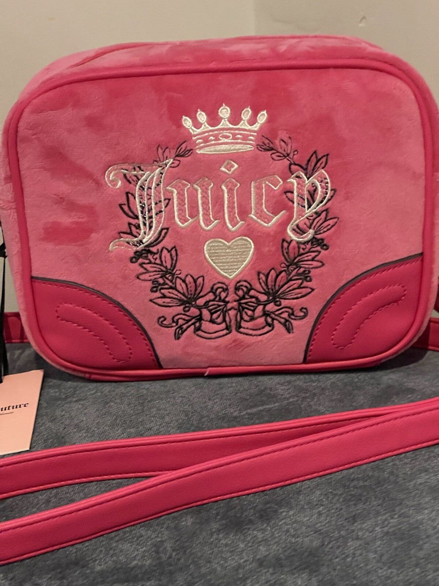 Juicy Couture 11JCCLSJC-PF Pink flash Heritage Crossbody Velour