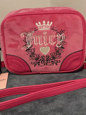 Juicy Couture 11JCCLSJC-PF Pink flash Heritage Crossbody Velour