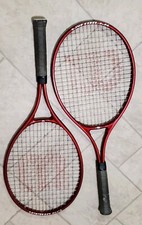 2 Wilson Enforcer Tennis Racquets With Original 4 3/8 L3 Grips Light Alloy Red