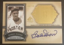 Bobby DOERR 2005 SP Legendary Cuts GOLD Classic Careers AUTO #CC-BD 8/10