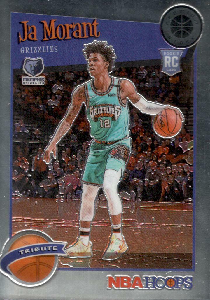 Ja Morant 2019 20 NBA Hoops Premium Rookie Card Tribute Base 297 