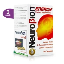 3 PACK - NEUROBION - ENERGY - VITAMINS B1 B2 B6 B12 - 60 CAPS