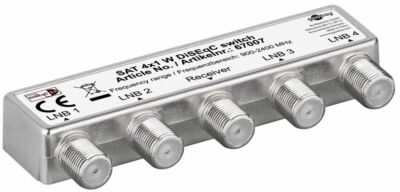 goobay DiSEqC 4/1 Umschalter 2.0 Switch LNB SAT Schalter Full HD deisik digital