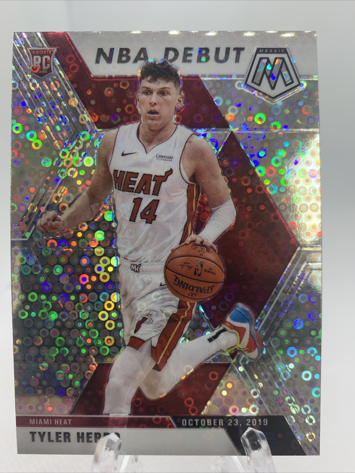 TYLER HERRO 2019-20 MOSAIC Debut Rc Rookie #280 Fast Break Silver Disco.