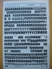 1 x Letraset Upper/Lower/Numbers Company 13mm 48pt Sheet LG2811 a(bb)