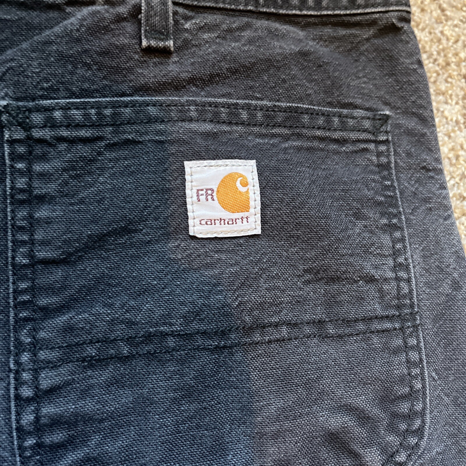 Carhartt Pants Mens 42x36 (41x31.5) Black CAT Flame Resistant Jeans 100791-001 - View 16