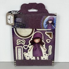 Santoro Rubber Easy Cling Stamp Set GOR 907121 Rainy Daze Hearts Gorjuss 9-Piece