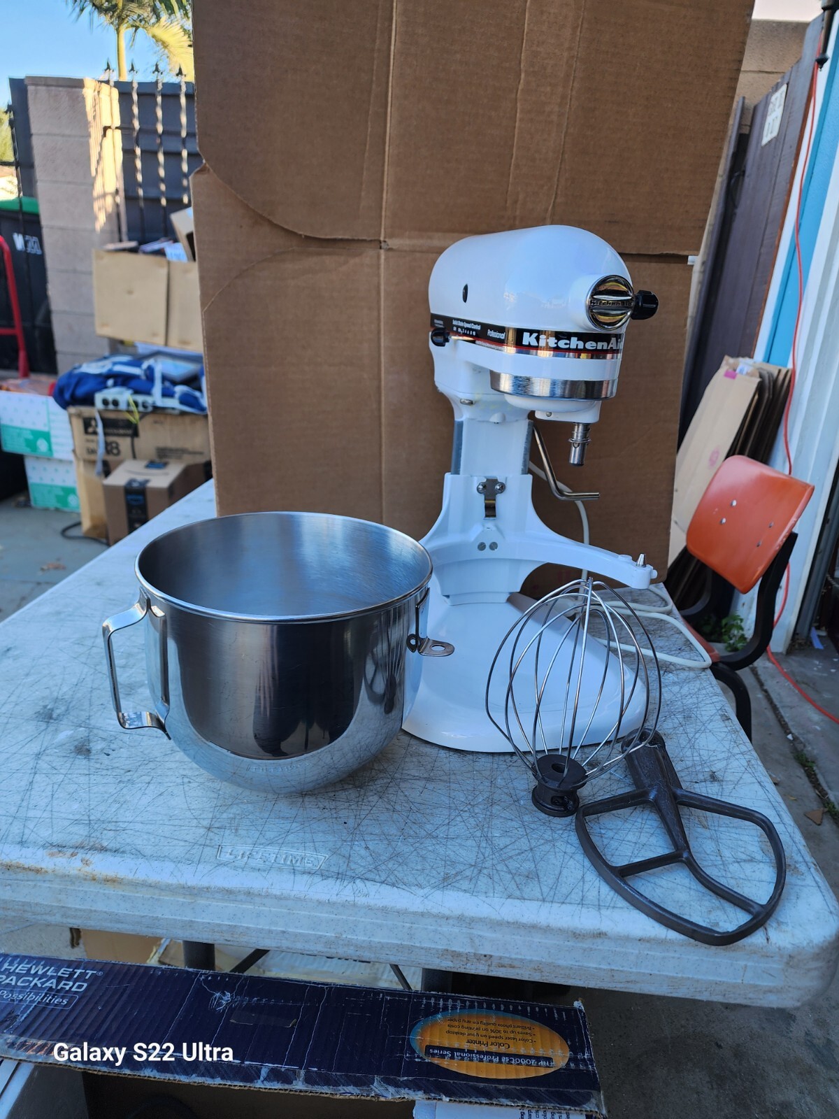 KitchenAid Professional Mixer KSM50PWH 5 qt Lift Stand Mixer 350 Watts