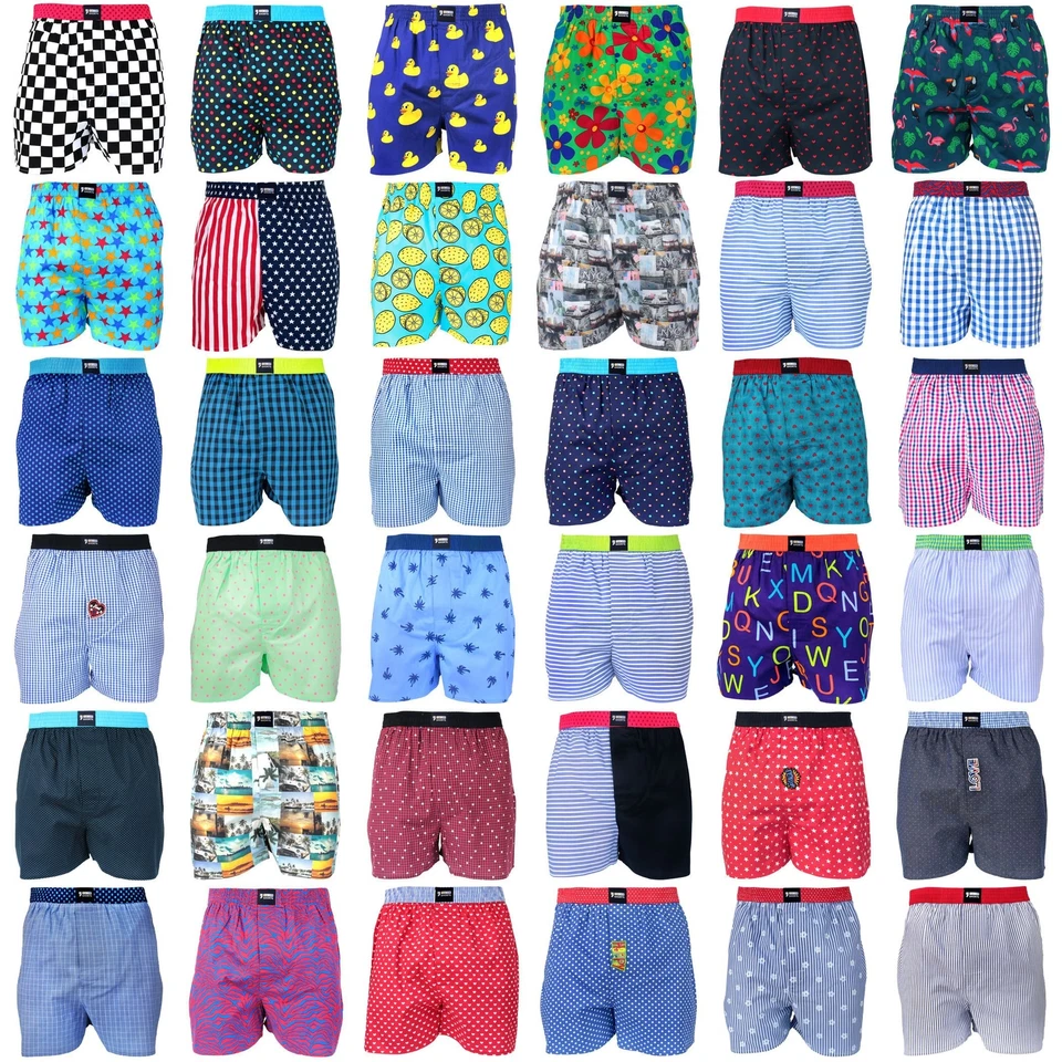 HAPPY SHORTS Boxershorts Webboxer Boxer kariert, Streifen und Druck Farbwahl - Bild 1 von 1