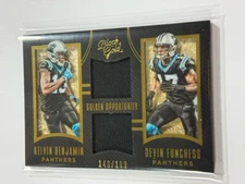 2015 Kelvin Benjamin & Devin Funchess Black & Gold Jersey /199 #GO-CAR
