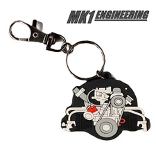 VW Bug Bus Beetle Ghia Engine Key Chain Key Fob -Genuine VW!-