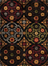 Home Dynamix Royalty HD4107-450 Black Runner - 1' 9" x 7' 2"