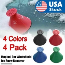 US Car Windshield Magic Ice Scraper Tool Cone Shaped Outdoor Funnel Remover Snow
