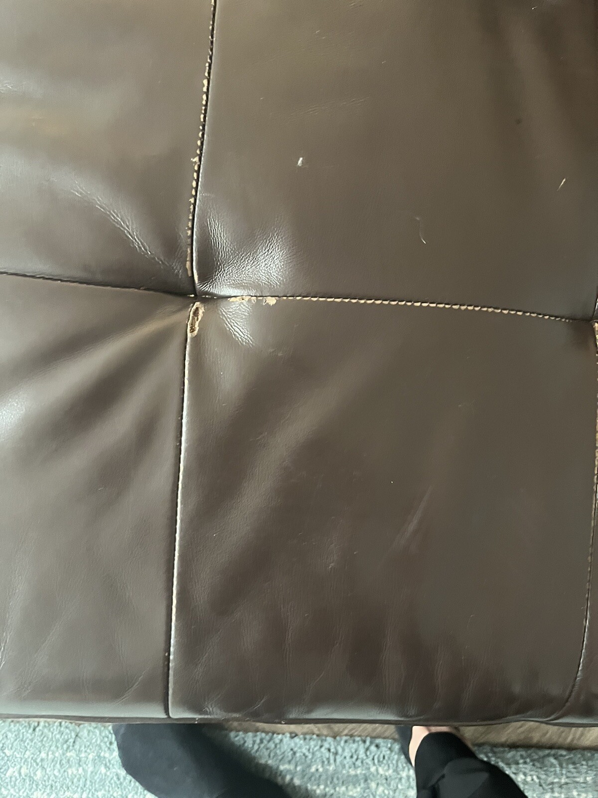 Brown leather corner sofa eBay