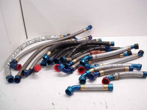 19 NASCAR BMRS SS BRAIDED -16an DRY SUMP OIL LINES HOSES 9"-36" STD AN x WIGGINS