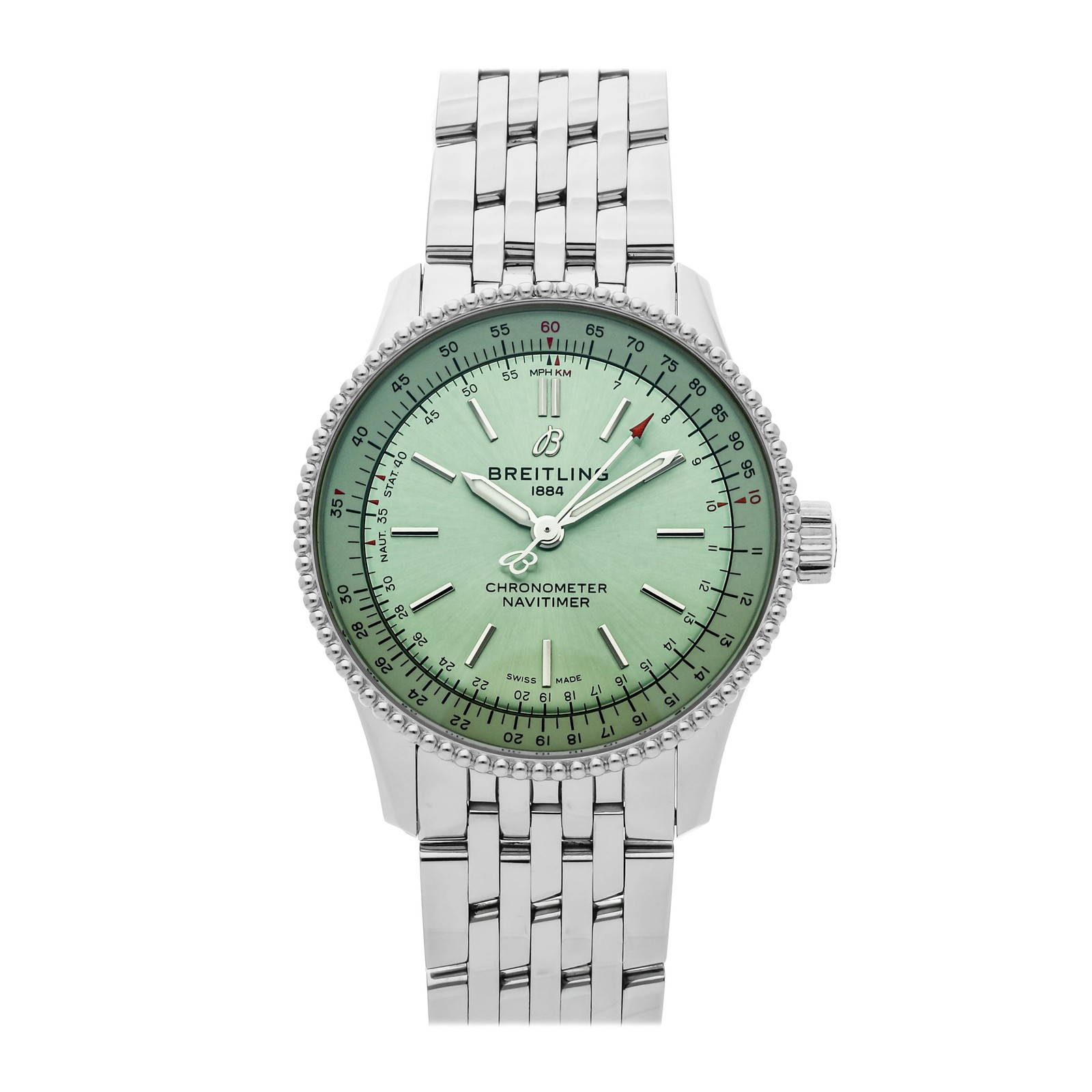 Breitling Navitimer Steel Green Bracelet A17395361L1A1
