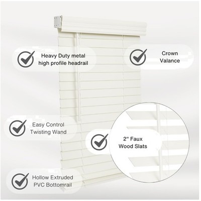 Soft White Room Darkening Blind 42x60 - Cordless