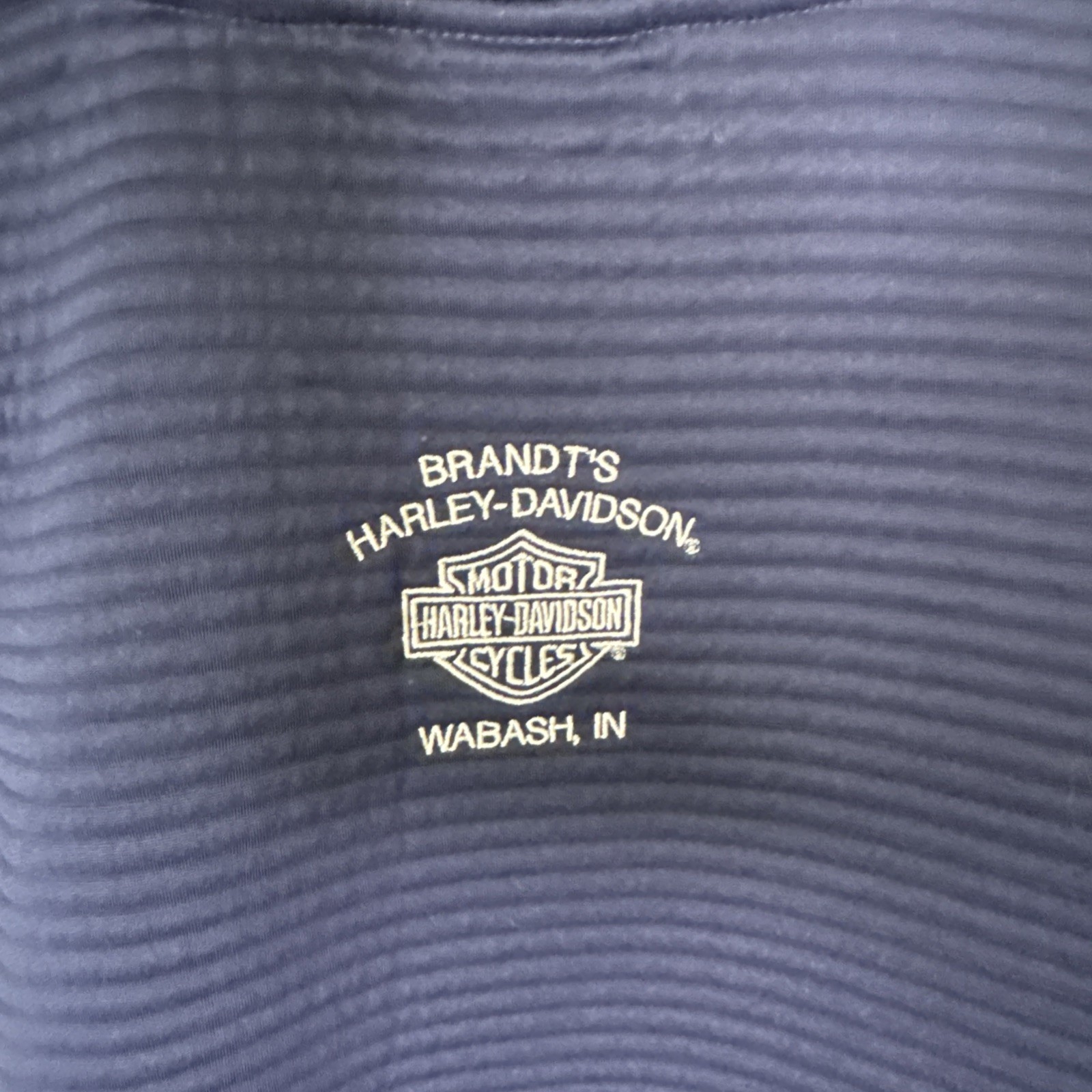 Harley Davidson Button Down Pull Over Sweater Blu… - image 6