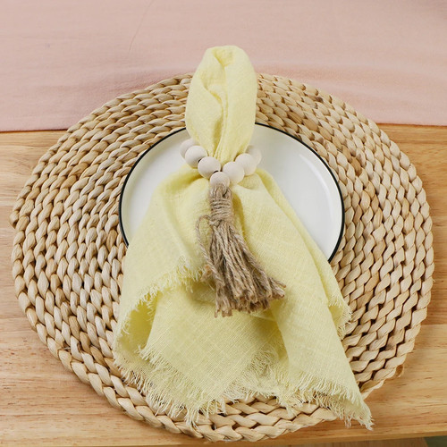 12PZ 42x42cm Tovaglioli Panno Garza Cotone Taglia Grande Tovagliolo Riutilizzabile Tea Tovagliolo   - Foto 19 di 48