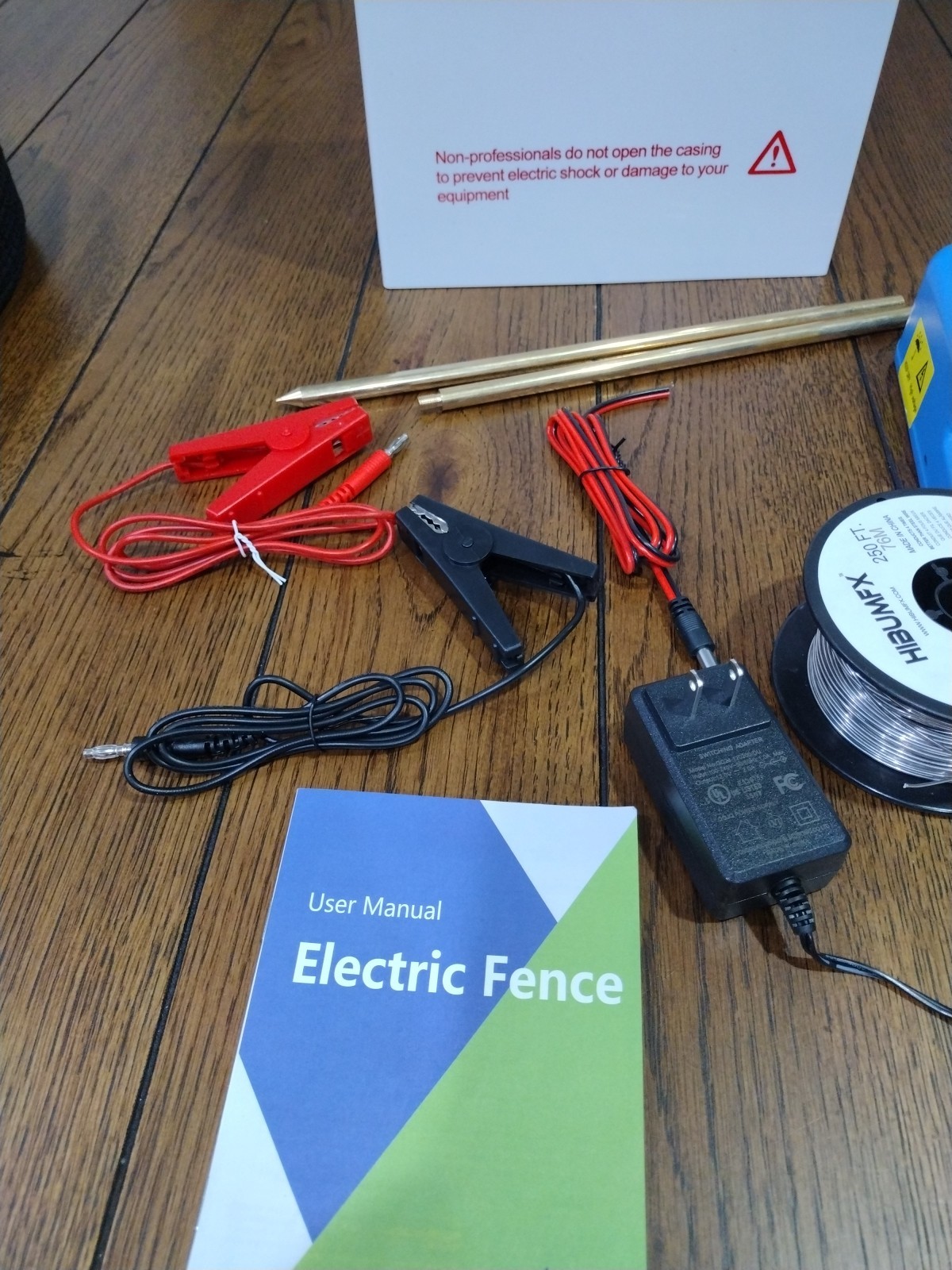 Electric Fence Energizer Plus Copper Ground Rod and Spool Aluminum Wire TT-P3