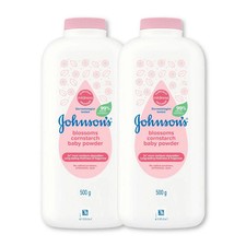 500g x 2 Johnson's Baby Powder Blossom   Natural Corn Starch, Silky Soft Skin