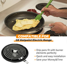 WB31M20 WB31M19 Porcelain Drip Pans for GE Hotpoint Range Cooktop 4 Pack