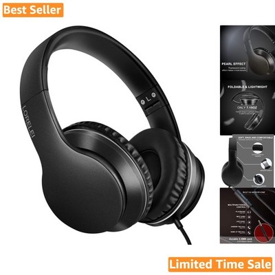 Lightweight & Comfortable X6 Over-Ear Bass Headphones, Tangle-Free Cable