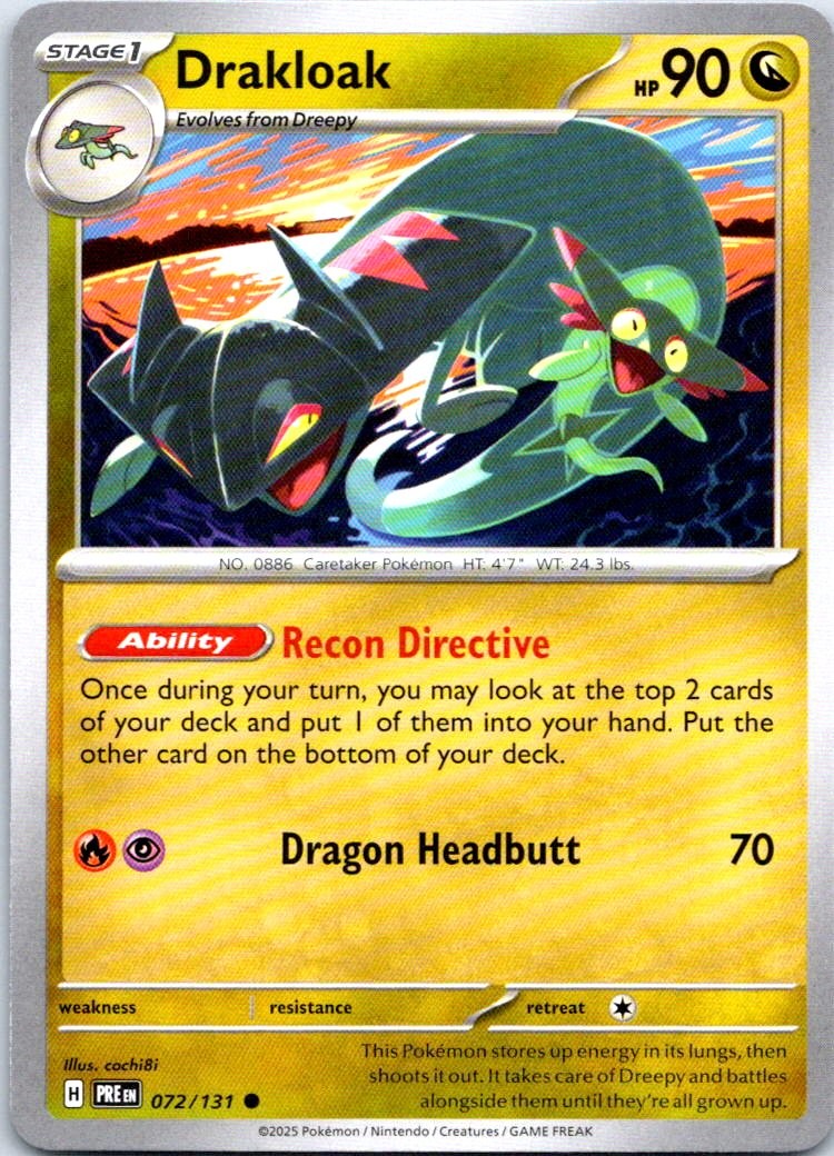 Drakloak Common SV: Prismatic Evolutions 072/131 NM