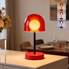 Small Mushroom Lamp Cordless, LED Wireless Mini Lamp Dimmable, Funky Battery ...