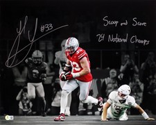 Ohio State Jack Sawyer "2x Insc" Signed 16x20 Horizontal Spotlight Photo BAS W 2