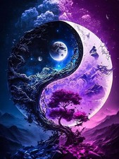 5D Diamond Painting Kits for Adults, Yin Yang Tree Diamond Art for Beginners, DI