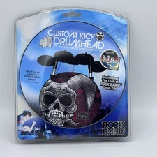 LRock Band Custom 20” Kick Drum Head "Rocker Skull" Best Buy