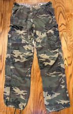 VTG Da-Nang studded Camo Cargo Pants Y2K Surplus Green Camouflage size M